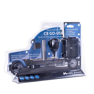 Midland CB-GO USB - M-Mini autoraadiosaatja ja LC29 magnetantenni komplekt