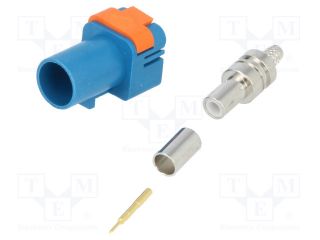 Plug;FAKRA II SMB;male;straight;RG174,RG316;crimped