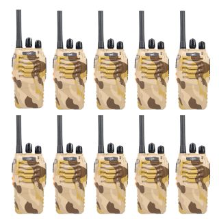 PNI PMR R40 CAMO portable radio station kit, set of 10 pieces, 0.5W, 16 PMR, 1200mAh batteries with chargers and headphones included