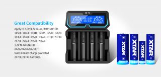 XTAR-X4 LCD kiirlaadija 4-le Li-ion/ Ni-MH akudele