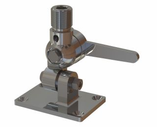 10000-323 4-suunas kallutatav kinnitus T HD 1"-14NF, kroomitud messing