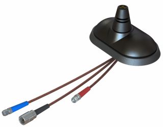 TETRASAT® UNI (5V) Roof-mounted 4-band antenna base with tilt option and integrated active GPS and GSM dual-band antennas