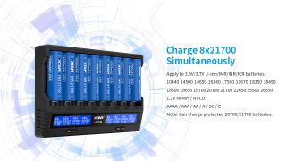 XTAR-VC8 LCD laadija 8-le Li-ion/ Ni-MH akudele